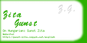 zita gunst business card